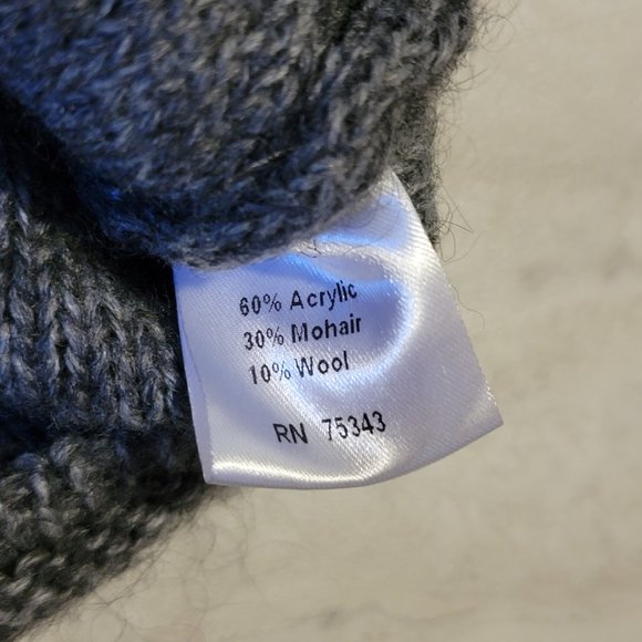 Maryline Made in Italy Gray Thick Knit Top Button Womens Cardigan Large - Picture 7 of 7